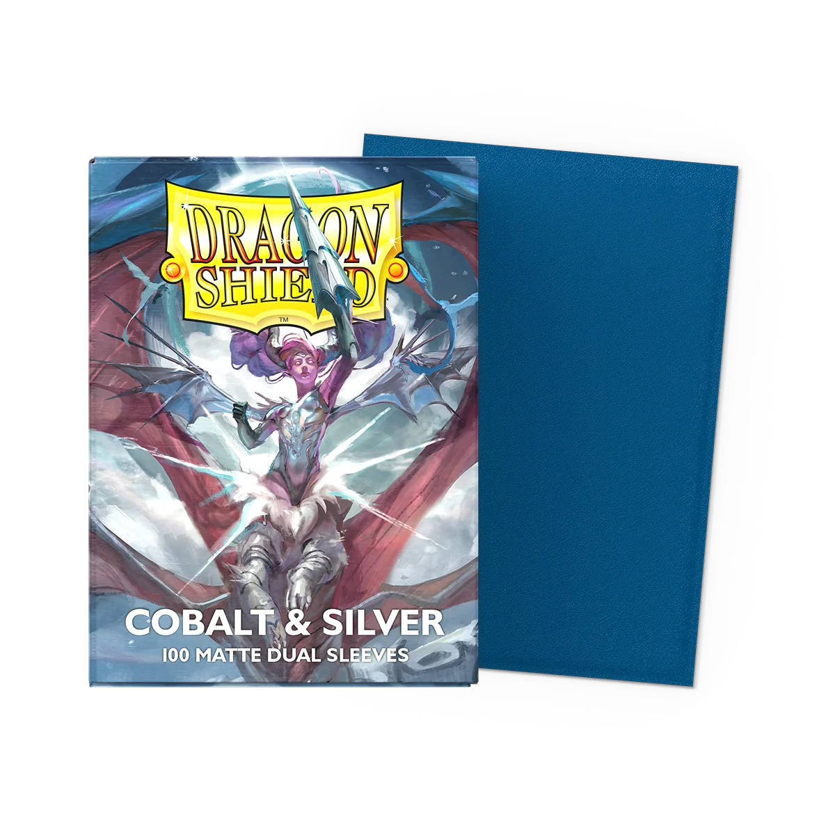DRAGON SHIELD 100CT BOX DUAL MATTE COBALT SILVER