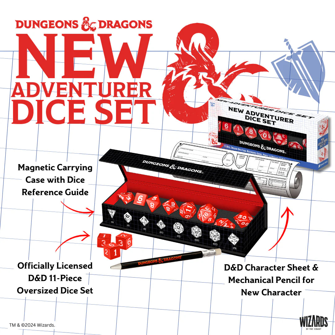Sirius Dice: D&D New Adventurer Set - Red Dice