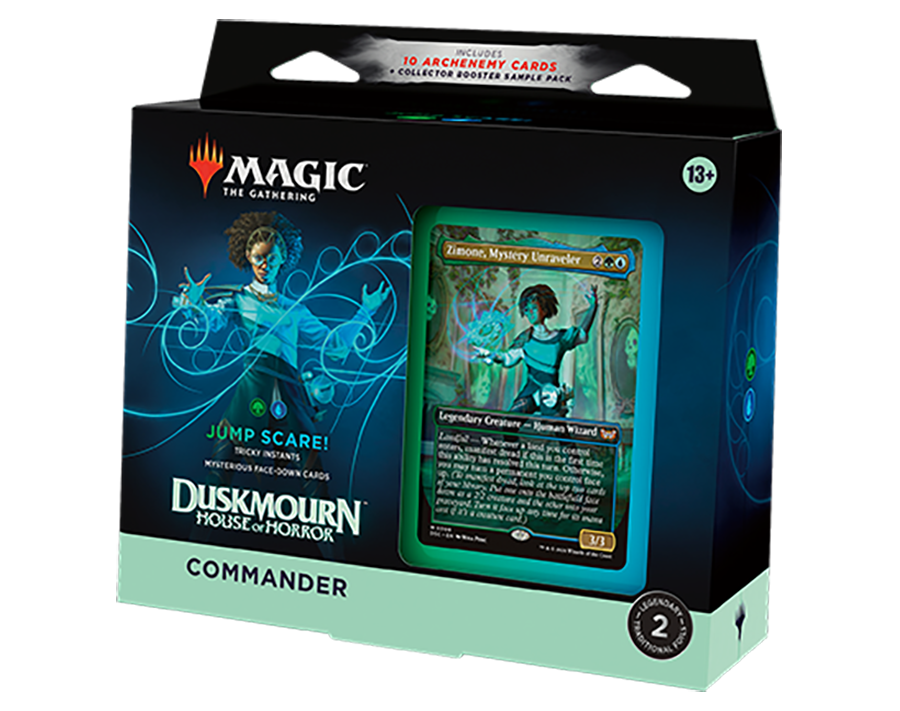 Magic The Gathering: Duskmourn House of Horror Commander Deck - Jump Scare! (Green-Blue)