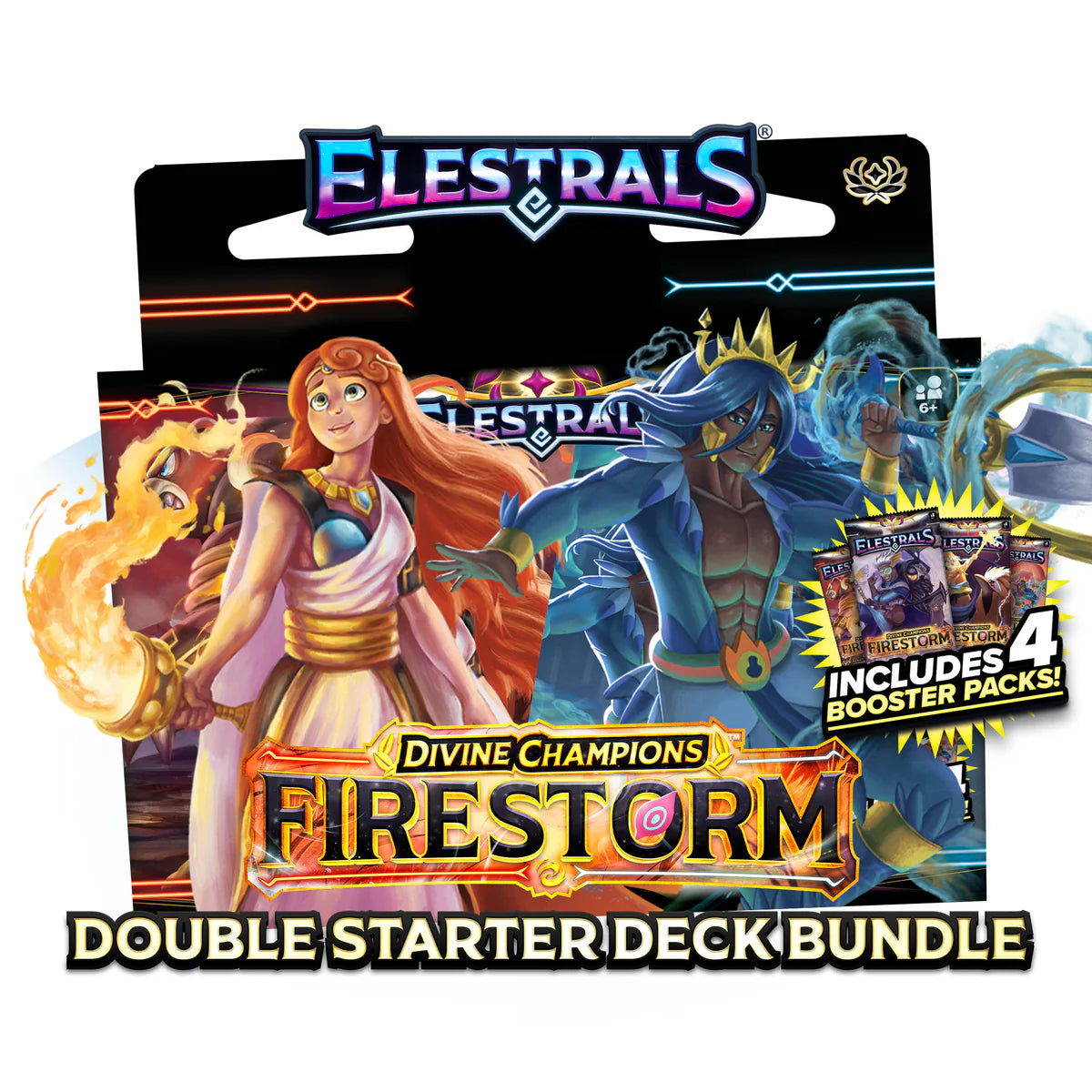 Firestorm Hestia vs.  Poseidon Double Starter Deck Bundle with 4 Packs