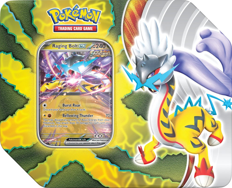 Pokemon Paradox Destinies Tin - Raging Bolt ex